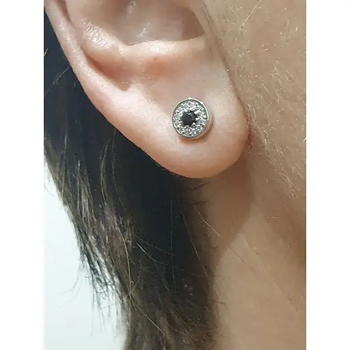 Срібні пуссети Vegas з фіанітами. 20206Р СИН - фото 2