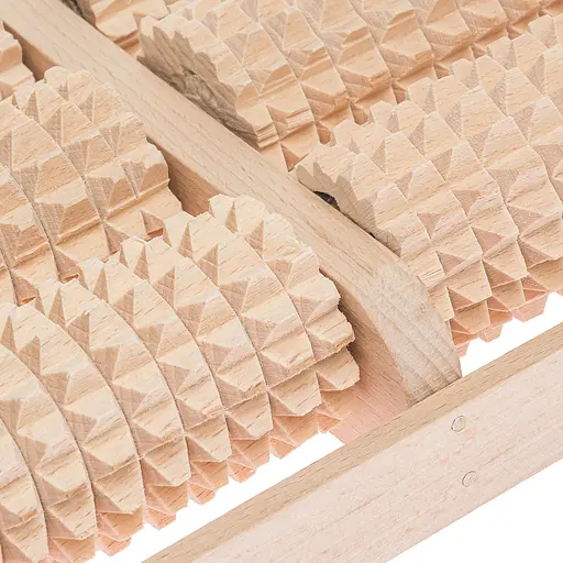 Масажер для ніг дерев'яний зубчастий на 6 роликів Праймед 25х19х5.5 см u85251 - фото 8