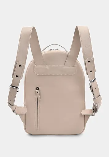 Кожаный рюкзак Groove M светло-бежевый - фото 4