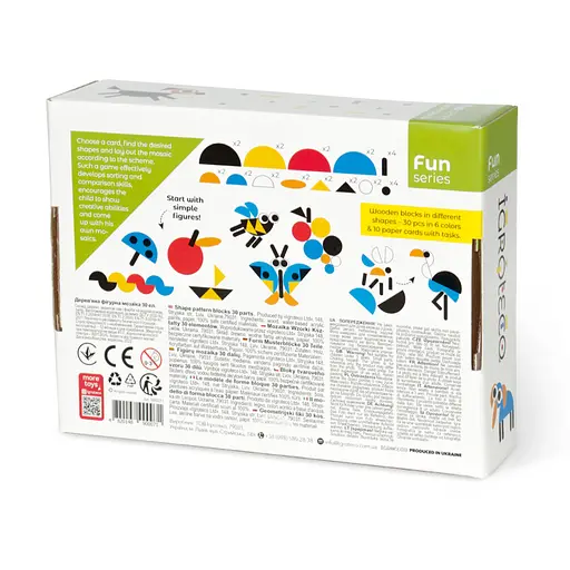 Деревянная игра "Фигурная мозаика" Igroteco 900071, 30 элементов - фото 2