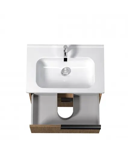 Тумба Мойдодир Grace 70-A з умивальником ID-70 дуб підсмажений - фото 5