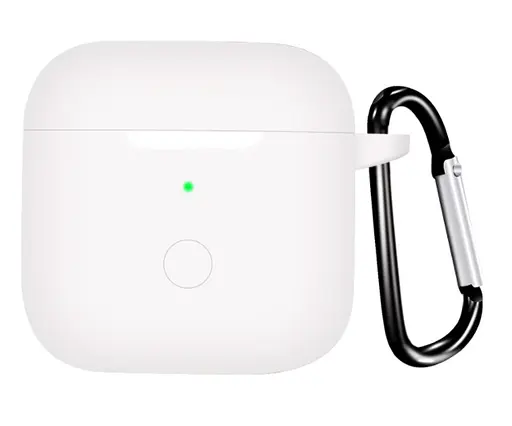 Чехол-накладка DK Silicone Candy Friendly с карабином для Xiaomi Redmi Buds 3 (white) - фото 2