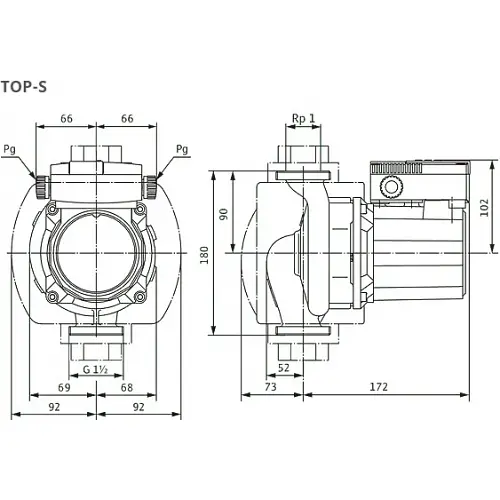 Циркуляционный насос Wilo TOP-Z 25/10 EM RG (2061964) - фото 2