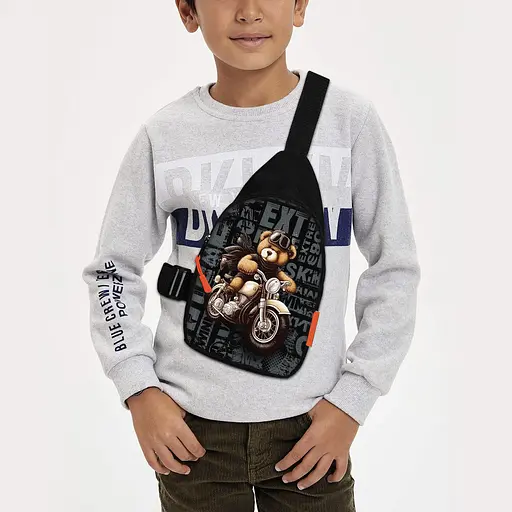 Сумка через плече дитяча Ведмідь Тедді 29х17 см сумка слінг для хлопчика (02132)