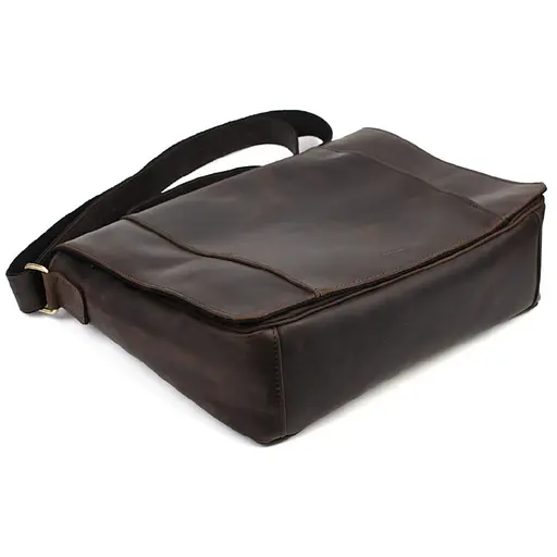 Большая мужская сумка-почтальон из натуральной кожи TARWA 27х37х10 см sum0028362 - фото 9