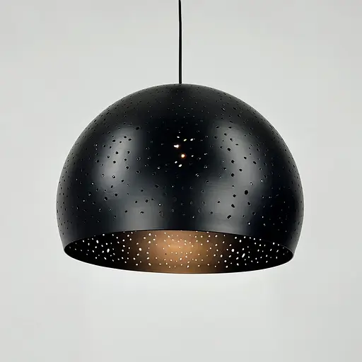 Дизайнерський підвісний світильник Ø35 см Line F MJ1912-350 Чорний - фото 3