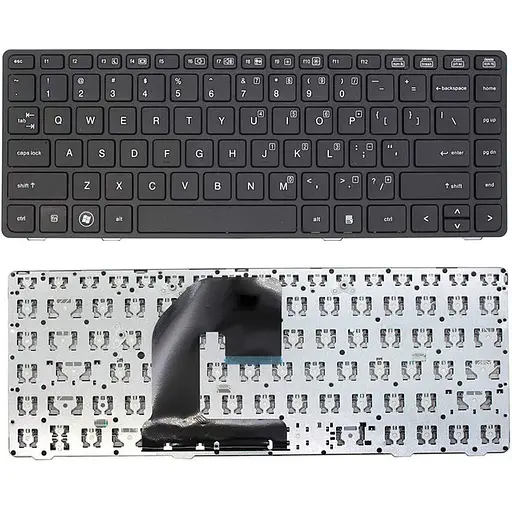Клавiатура для ноутбука HP Elitebook 8460P, ProBook 6460b чoрний, чoрний фрейм