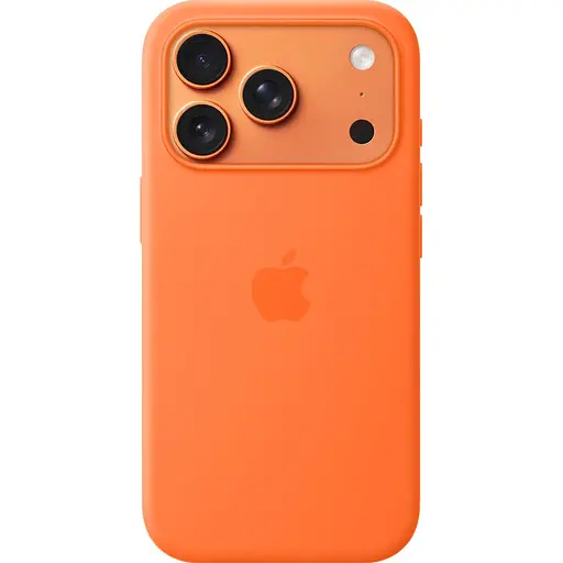 Чохол Silicone Case with Button, Animation, MagSafe для Apple iPhone 17 Pro Orange ААА (149944) - фото 2