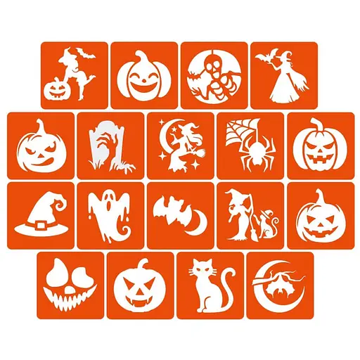 Набор для био-тату "Хэллоуин - хна" Fresh Tattoo set-halloween-henna 18 трафаретов 5х5 см - фото 2