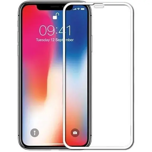 Защитное стекло 5D iPhone 11 Pro/X/XS белый - фото 1