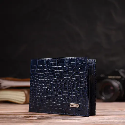 Мужской кожаный кошелек Canpellini 12х9.7х2 см acs0025646 - фото 6