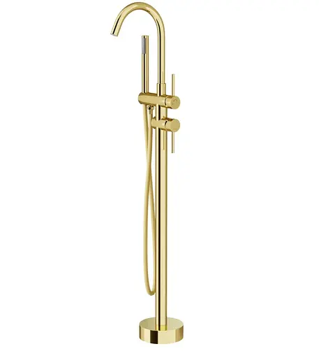 Змішувач для ванни Corsan Lugo gold підлоговий CMB7560GL Золотий - фото 1