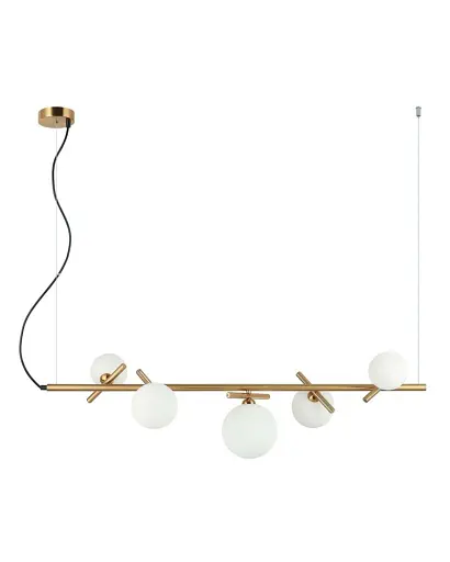 Світильник підвісний, люстра Italux PND-5622-5-BRO-W Reverso G9 5x25W IP20 латунний - фото 1