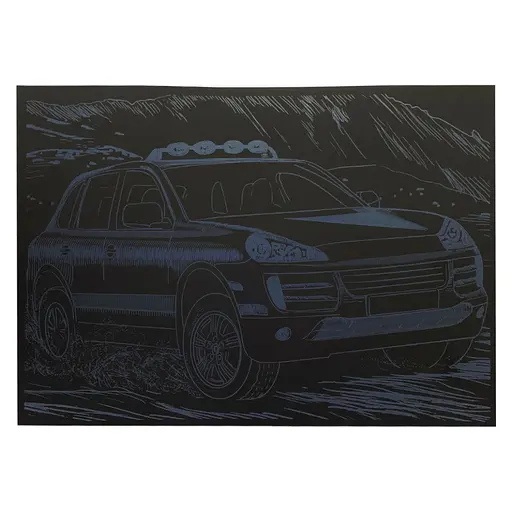 Гравюра А4 "Джип" Danko Toys ГрА4-14с економ варіант в пакеті 29,7х21 см - фото 1