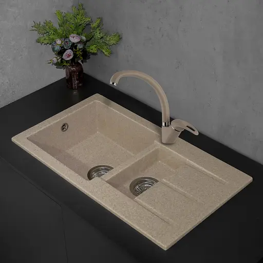 Кухонная мойка Fancy Marble Alabama песочный 107087001 - фото 2