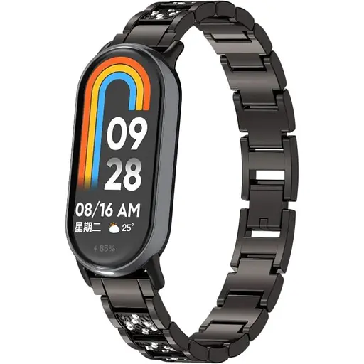 Ремешок DK CDK для Xiaomi Mi Smart Band 10 Metal Band Fitlink Diamond (016444) (black)