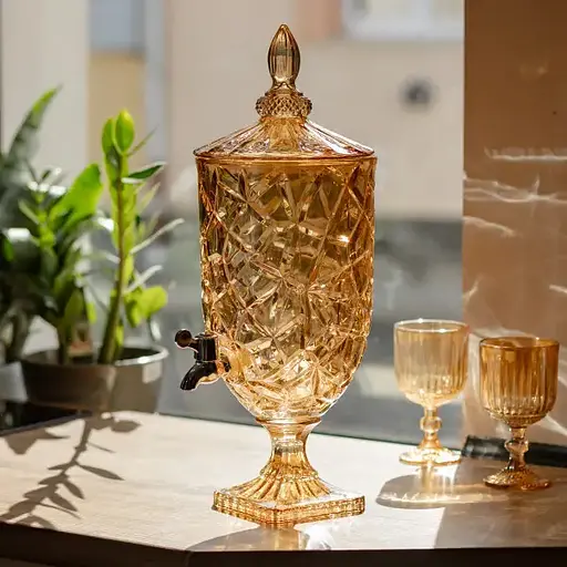 Лимонадница Amber Ice 5 л с краном для напитков сока фреша мохито Yiwu HP-19-309 - фото 4