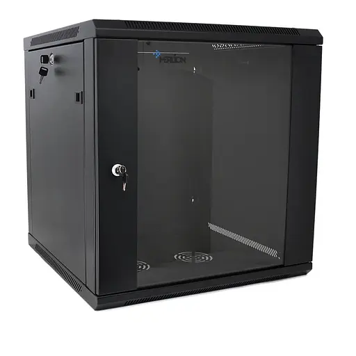 Шкаф Merlion 18U, 600*600*897mm (Ш*Г*В)мм закаленное стекло, черный, сталь 1,2мм с замком (в разобранном виде!!!)