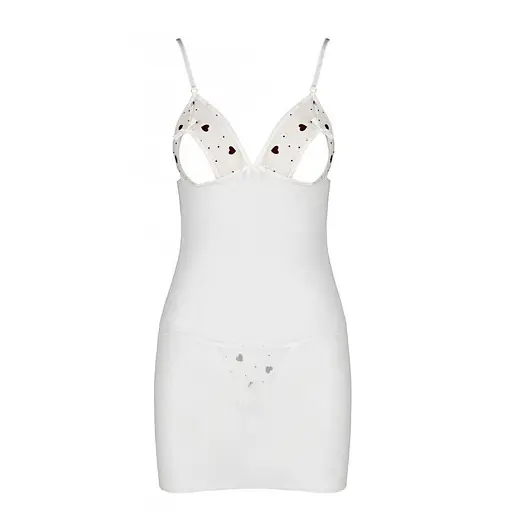 Сорочка з вирізами на грудях + стрінги LOVELIA CHEMISE white - Passion 2XL/3XL - фото 5