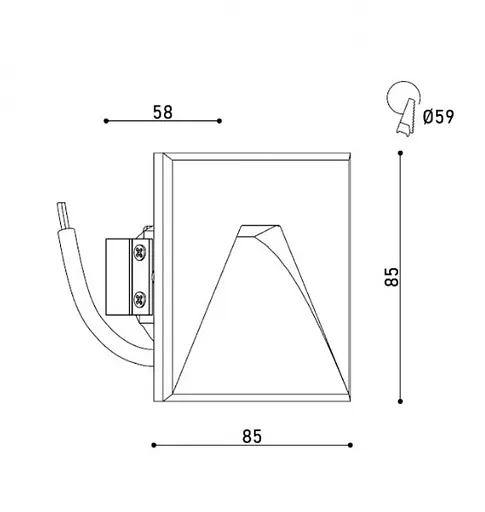 Світильник сходинковий Kloodi Riki KDSL-RIKI SQ85X85 3W 3K 38D WH - фото 4
