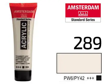 Фарба акрилова Amsterdam 289, Титановий буф світлий 20 мл - фото 2