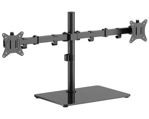Кронштейн настільний ніжка для 2 моніторів Gembird MSD2ST01 17-32 дюйми Black - фото 1