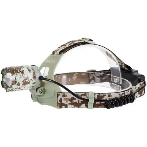 Потужний яскравий налобний ліхтар на двох акумуляторах із пиксельним принтом PL-151-LED - фото 9