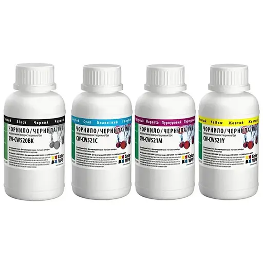 Комплект чорнил ColorWay Canon MP230/250, iP2700, 4x200 мл (CW-CW520/CW521SET02)