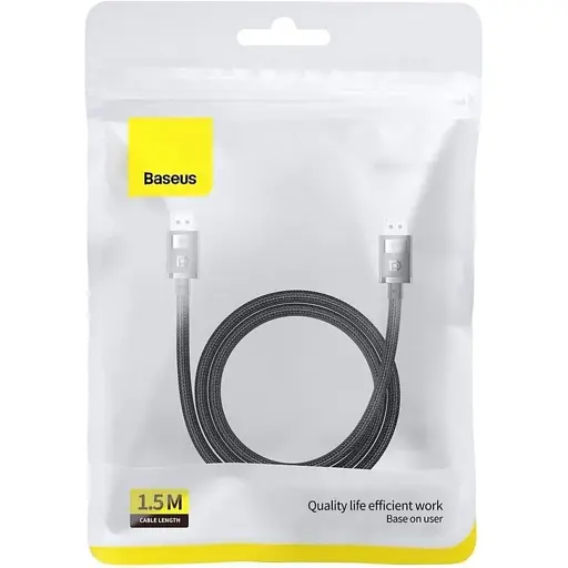 Кабель Baseus High Definition DP 8K to DP 8K 1.5m Black (B00633706111-01) [140342] - фото 6