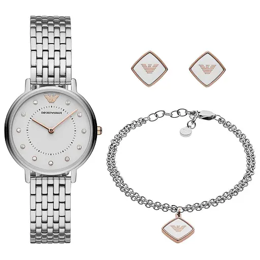 Женский подарочный набор EMPORIO ARMANI AR80023 Kappa (часы + браслет + серьги)