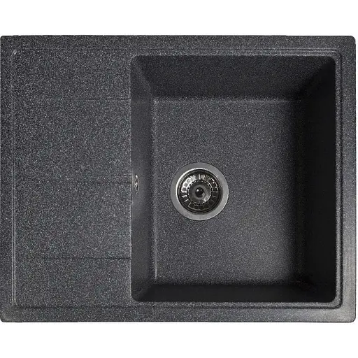 Гранітна кухонна мийка Romzha Cerand Grafit (201) з крилом - фото 1