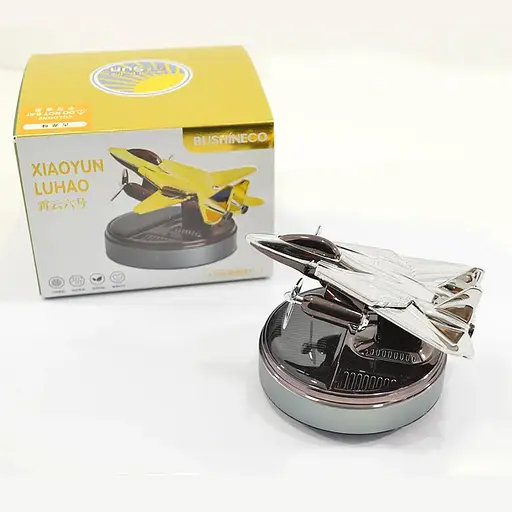 Ароматизатор для автомобіля Винищувач В1 на сонячній батареї Сріблястий - фото 6