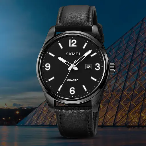 Часы мужские классические наручные Skmei 2067 (Черные) - фото 5