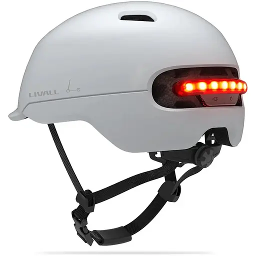 Захисний шолом Livall C20 (M) White (54-58см), сигнал стопів