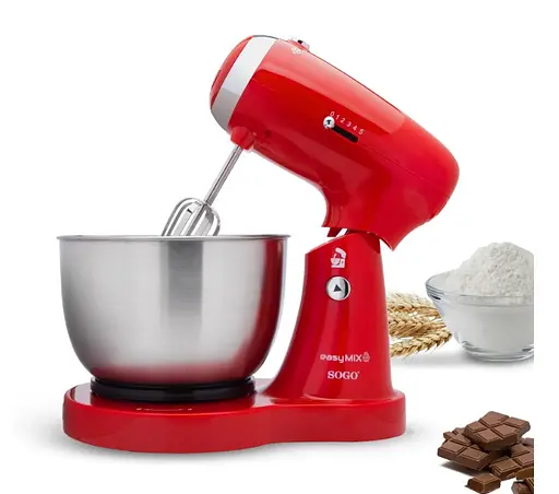 Кухонна машина Sogo міксер RETRO SS-14506-R тістоміс планетарний - фото 6