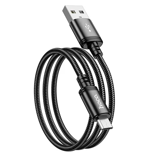 Кабель HOCO X89 Wind charging data cable Micro Black - фото 5
