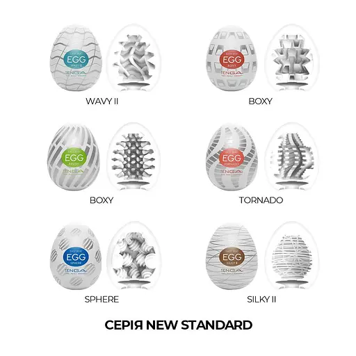 Набір яєць мастурбаторів Tenga Egg New Standard Pack 6 яєць - фото 6