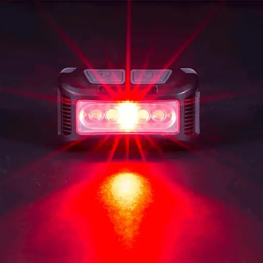 Налобний ліхтар Nitecore NU10 USB з білим та червоним світлом (Чорний) - фото 5