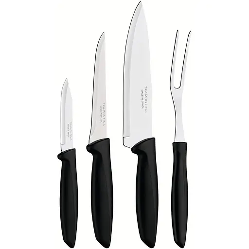 Набір ножів Tramontina Plenus чорний 4 шт. у блістері (23498/031)