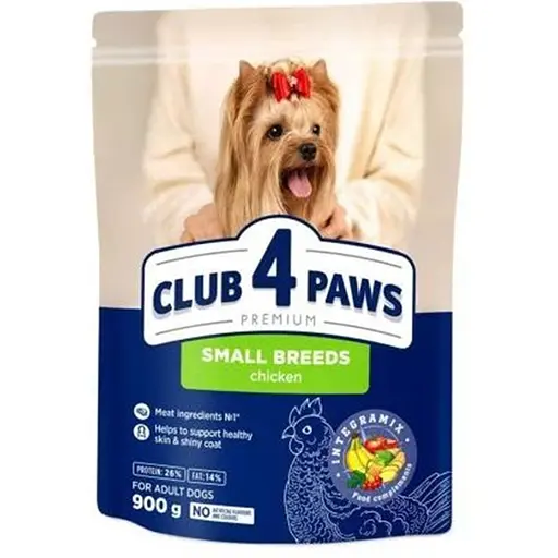 Сухий корм Club 4 Paws Premium малі породи собак з куркою 900 г - фото 1