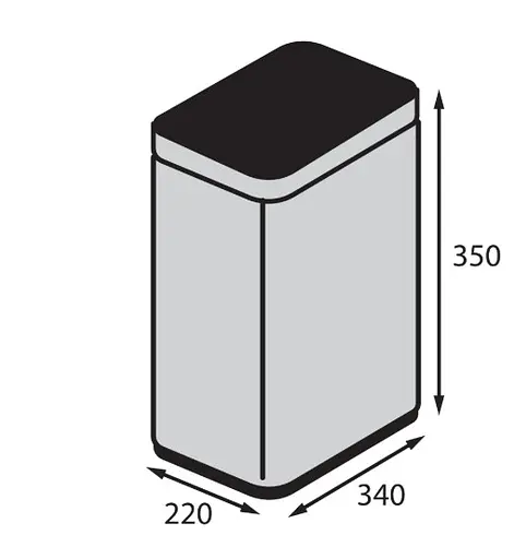 Мусорное ведро сенсорное прямоугольное Koer TC-020312-02 12 л нержавейка (KR5586)  - фото 4