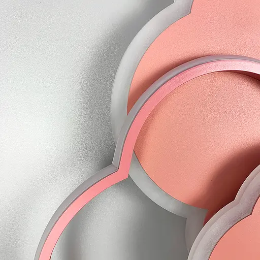 Світлодіодний світильник у вигляді 3-х рожевих хмаринок | Арт. SC 8 PK | Line F - фото 4