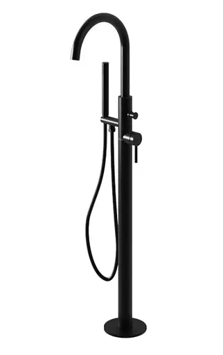 Смеситель для ванны Kohlman Axel Black напольный QF1165AB Черный матовый - фото 1