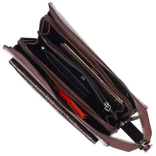 Клатч кожаный мужской Canpellini 23х14,5х5,5 см sum0022440 - фото 5