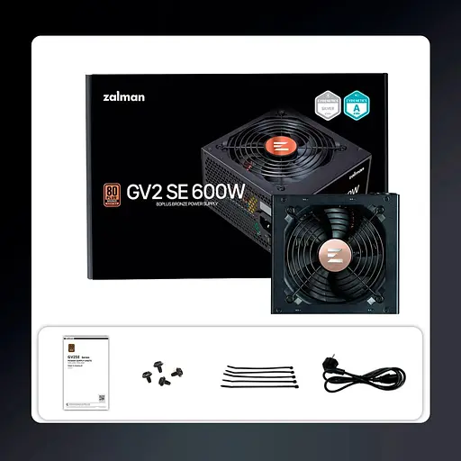 Блок живлення Zalman GV2SE 600W 80+ Bronze (ZM600-GV2SE) - фото 8