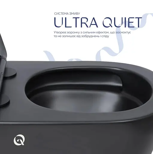 Унитаз подвесной Qtap Scorpio Ultra Quiet, с сиденьем Slim Duroplast/Soft-close/Quick Release QT14332380AMB - фото 4