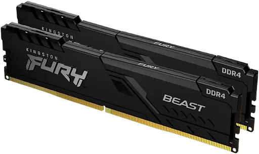 Оперативна пам'ять Kingston 16GB (2x8GB) DDR4 3200MHz Fury Beast Black (KF432C16BBK2/16) Б/В