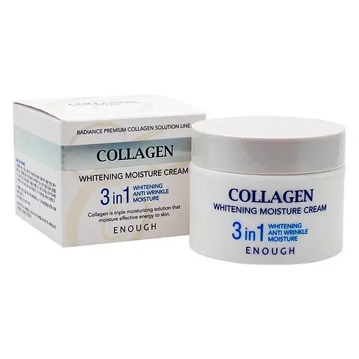 Осветляющий крем для лица с коллагеном Collagen Whitening Moisture 3in1 Cream Enough 50 мл - фото 2