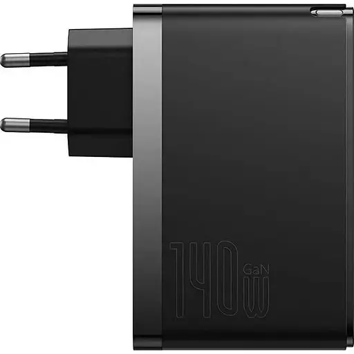 Мережевий зарядний пристрій Baseus GaN5 Pro Fast Charger 140W + Cable USB-C to USB-C Black (CCGP100201) [136666] - фото 3