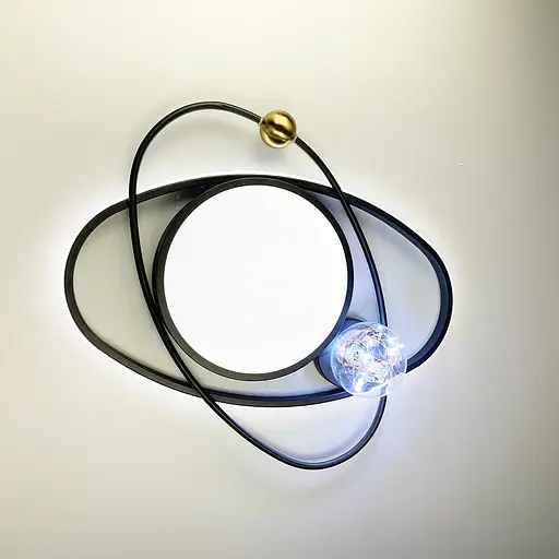 Люстра-орбіта з led гірляндою в плафоні | Line F | Арт. MJ47-500 BK - фото 6